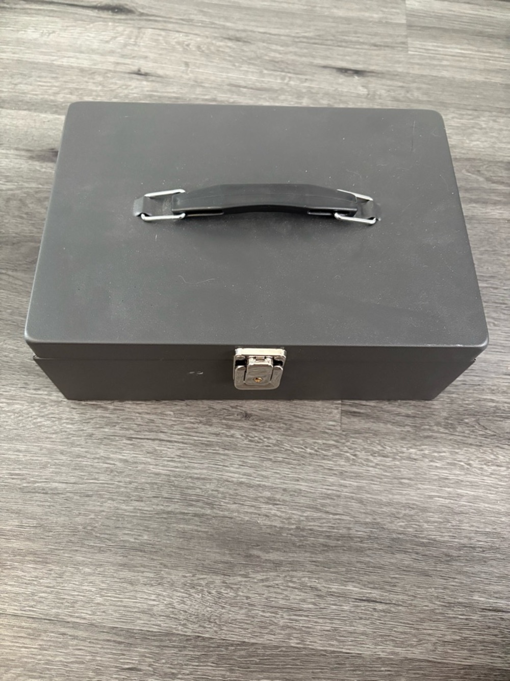NWOT Classic Black Steel Cash Box with Handle